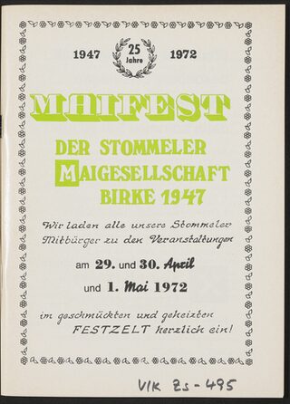 Maifest_Maigesellschaft BIRKE_1972
