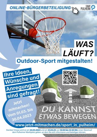 Outdoor-Sport mitgestalten: Plakat Online-Bürgerbeteiligung