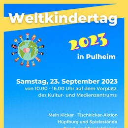 Plakat Weltkindertagsfest 2023 in Pulheim