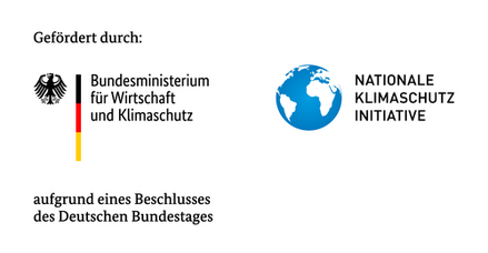 Logo des Bundesministerium für Wirtschaft und Klimaschutz, sowie der Nationalen Klimaschutzinitative