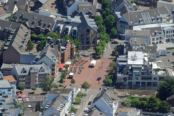 Luftbildaufnahme Pulheim Marktplatz